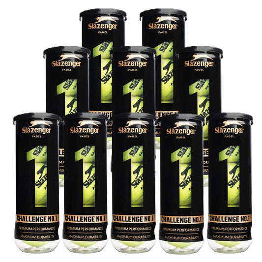 Pack de 10 tubes de balles de padel Slazenger