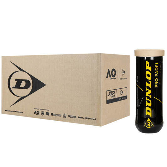 Carton de 24 tubes de 3 balles de padel Dunlop Pro Padel