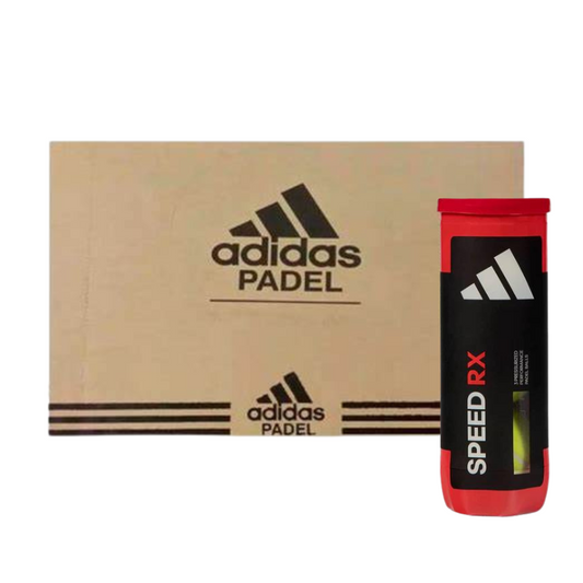 Carton de 24 tubes de 3 balles de padel Adidas Speed RX X3