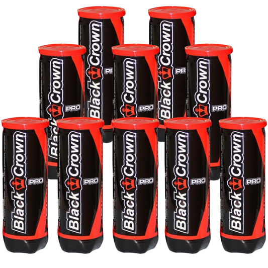 Pack de 10 tubes de balles de padel Black Crown Pro