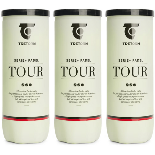 Tripack de 3 balles de padel Tretorn Serie+ Padel Tour