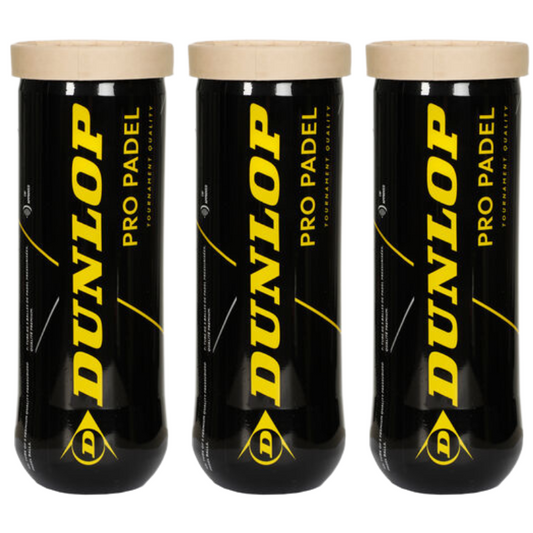 Tripack de 3 balles de padel Dunlop Pro Padel
