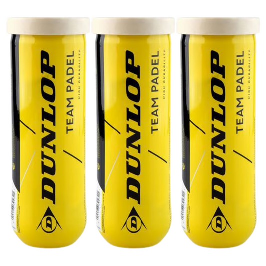 Tripack de 3 balles de padel Dunlop Team Padel