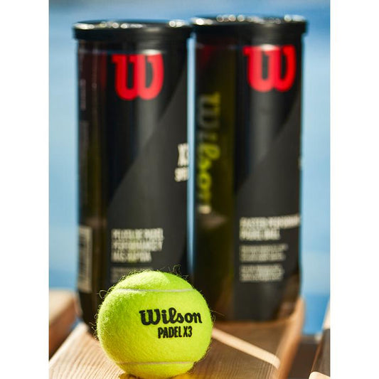 Tripack de 3 balles de padel Wilson Padel X3 Speed